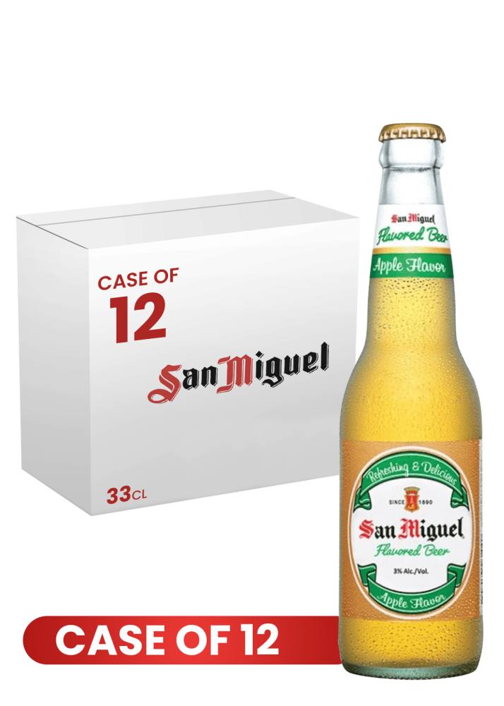San Miguel Apple Flavored Beer Btl 33 Cl X 12 Case