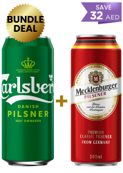 1 Case Carlsberg Can 50 CL + 1 Case Mecklenburger Pilsener Can 50 CL