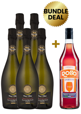 Buy 5 Bottles Ponte Villoni Prosecco Extra Dry 75Cl, Get 1 Bottle Rosso Italiano Aperitivo 1L Free